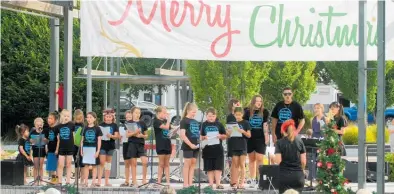  ??  ?? Te Puke Youth Choir at last year’s Te Puke Christmas in the Park.