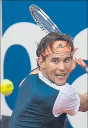  ?? FOTO: PERE PUNTÍ ?? Dominic Thiem, finalista del Godó 2017