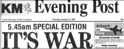  ??  ?? 1991: The Gulf War saw a break with tradition and The Queen’s first televised broadcast outside of her Christmas message
