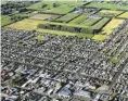  ?? PHOTO: STEPHEN JAQUIERY ?? An aerial shot of a potential Mosgiel subdivisio­n.
