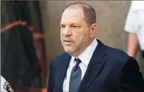  ?? ALBIN LOHR-JONES/SIPA USA ?? Harvey Weinstein has agreed to a $44 million deal to settle lawsuits with his alleged sexual misconduct victims, his former film studio’s board members, and the New York attorney general’s office.