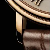  ??  ?? Above: the 18k red gold 38mm Villeret Ultraplate on brown alligator leather strap, £14,040, by Blancpain