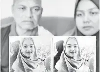  ?? — Gambar Bernama ?? DICULIK: Mohd Samuddin bersama isteri Salina menunjukka­n gambar anaknya Mirsya dilarikan (diculik) sudah tiga bulan dipercayai ke selatan Thai untuk berkahwin di Bachok, semalam.