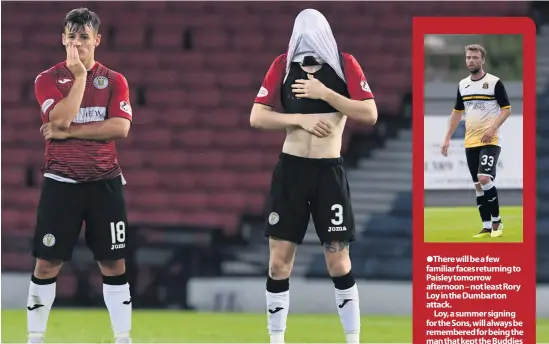  ??  ?? A picture tells a thousand words Danny Mullen, right, and Hayden Coulson cut dejected figures at Hampden