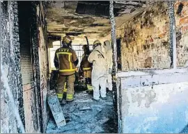  ?? ÀLEX GARCIA / ARCHIVO ?? Piso en el que se inició en fuego en el barrio de Sant Roc de Badalona