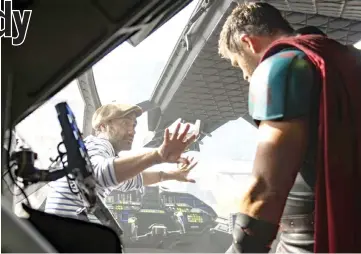  ??  ?? Waititi directs Hemsworth in ‘Thor: Ragnarok’. — Photo courtesy of Disney-Marvel Studios