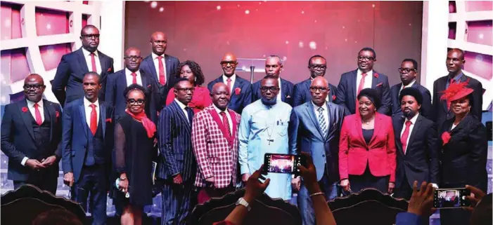  ?? ?? A cross section of PFN Lagos Island Province members during the investitur­e of the new province executives and PAC members