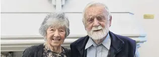  ?? PHOTO: GREGOR RICHARDSON ?? Efforts acknowledg­ed . . . Prof Sir Alan Mark and Patricia Lady Mark at the University of Otago yesterday.