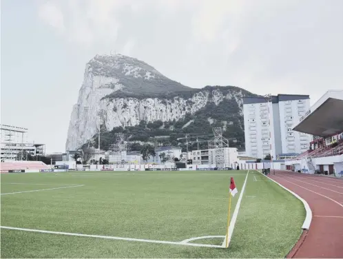  ?? PICTURE: SIMON GALLOWAY/PA ?? 2 Gibraltar’s Victoria Stadium is the stage for today’s Europa League qualifier as Rangers look to avoid the same fate as Celtic who lost here to Lincoln Red Imps in 2016.