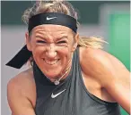  ??  ?? Joy for Heather Watson, top, but early exit for Victoria Azarenka.