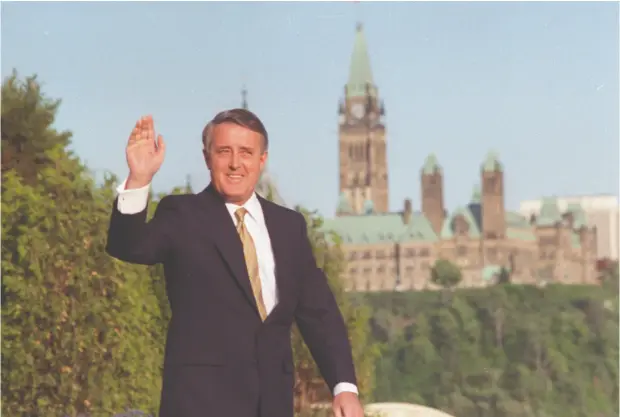  ?? JOHN MAJOR / POSTMEDIA NEWS FILES ?? Then prime minister Brian Mulroney at a first ministers meeting in Ottawa on June 3, 1990.