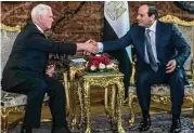  ?? Khaled Desouki / Associated Press ?? Vice President Mike Pence spent 2 ½ hours with Egyptian President Abdel-Fattah el-Sissi, who was concerned about the U.S. stance on Israel’s capital.