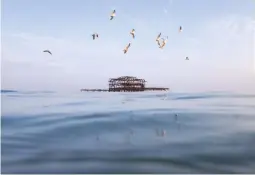  ??  ?? A swimmer’s-eye view of the West Pier taken with a waterproof camera