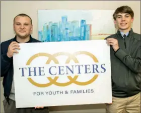  ?? (Arkansas Democrat-Gazette/Cary Jenkins) ?? Phillip Byrd (left) and Ted Penick are putting in 20 hours of public service apiece as Champions of Hope for The Centers for Youth and Family.