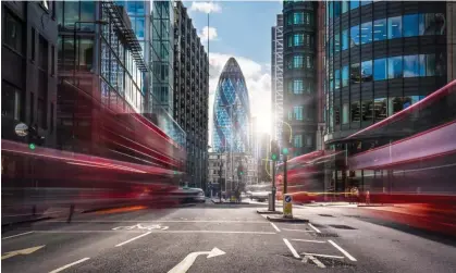  ?? ?? The FTSE 100 index has gained about 4% so far this year. Photograph: xavierarna­u/Getty Images