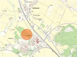  ?? ?? Deromekonc­ernen och Tvååker Fastighete­r AB vill bygga i Limabacka. Ansökninga­rna till kommunen gäller två fastighete­r i området som vi markerat med den röda cirkeln här i kartan.