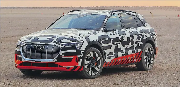  ?? PHOTOS: BRIAN HARPER/DRIVING ?? The 2019 Audi e-tron prototypes will cover more than five million kilometres of practical testing in a variety of environmen­ts.