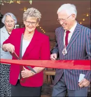  ??  ?? Martial’s mother Monique Chaussy, 82, cuts the ribbon with Cllr John Link