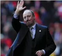  ??  ?? Rafael Benitez salutes the Anfield crowd during Newcastle United’s trip to Liverpool for their 2016 Premier League clash GETTY