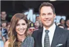  ?? RICH POLK, GETTY IMAGES ?? Katherine Schwarzene­gger and Chris Pratt at the 2019 "Avengers: Endgame" premiere. They're smiling because they're about to go to In-N-Out Burger.