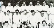  ?? ?? Fringe player: Terry Wogan, back row far right, in the 1954 team