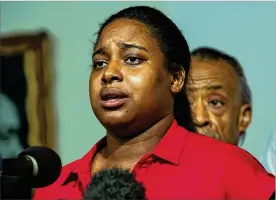  ?? ANDREW BURTON / GETTY IMAGES 2015 ?? Erica Garner became an outspoken critic of police brutality following father Eric Garner’s 2014 death at the hands of a white police officer who subdued him with a chokehold.
