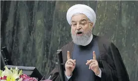  ?? AP ?? Crisis. El presidente moderado iraní, Hassan Rohani, bajo presión.