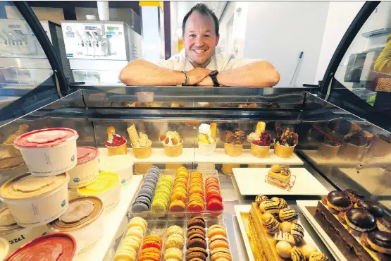  ?? DARREN MAKOWICHUK ?? Pastry chef Yann Blanchard is known for his macarons, and is expanding his offerings with the new store, Berlingo.