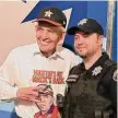  ?? ?? McDonald was able to meet Jim “Mattress Mack” McIngvale on the set of KPRC-Channel 2 television.