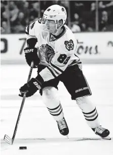  ?? TODAY SPORTS ERIC BOLTE, USA ?? Chicago’s Patrick Kane says, “We’ve moved on from some core players. It has a little bit of a different feel.”