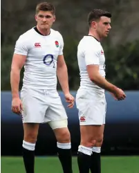  ??  ?? Owen Farrell and George Ford will be crucial to England’s hopes of winning the Grand Slam today