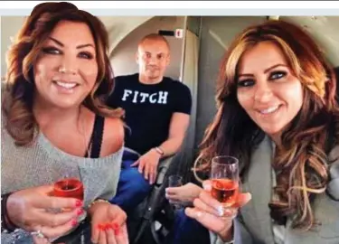  ??  ?? Private jet: Brookson founder Carolyn Nevinson, left, with reality TV star Dawn Ward