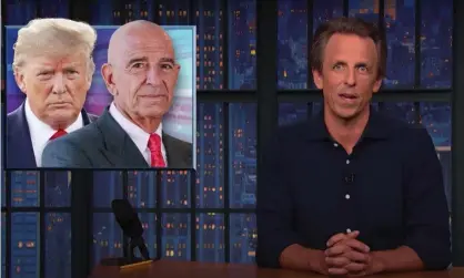  ?? Photograph: YouTube ?? Seth Meyers: ‘The Trump campaign and presidency was one big criminal enterprise, a toxic cesspool of corruption and self-enrichment, and clearly there’s still so much more we need to find out.’