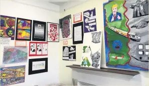  ??  ?? Art exhibition by Broadfield Specialist School