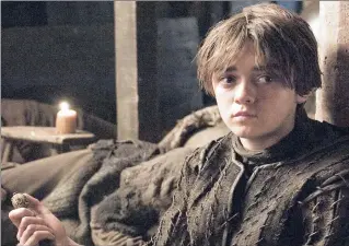  ??  ?? Maisie Williams as tomboy Arya Stark in an early episode of the acclaimed Game of Thrones.