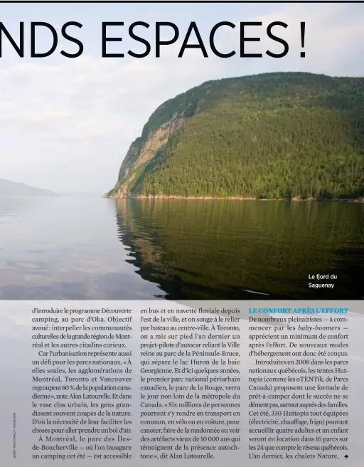  ??  ?? Le fjord du Saguenay
