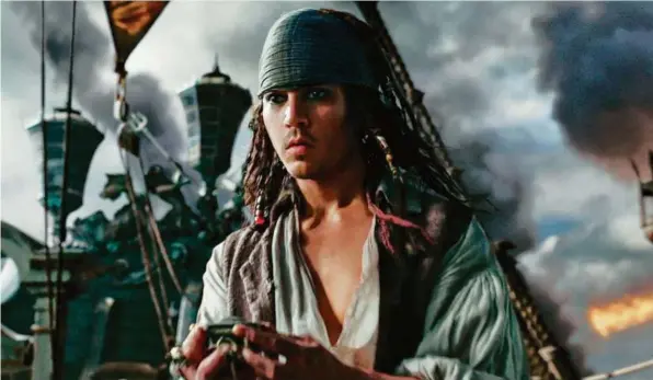  ?? Disney ?? Johnny Depp reprises the role of Jack Sparrow in “Pirates of the Caribbean: Dead Men Tell No Tales.”