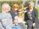  ?? Photo / Supplied ?? From left: Robyn Smaller, Margaret Foley and Donna Hitchcock with some of their work.