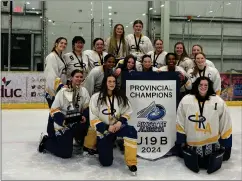  ?? SUBMITTED PHOTO ?? The Lethbridge Rattlers U19 B ringette team won provincial gold over the weekend.