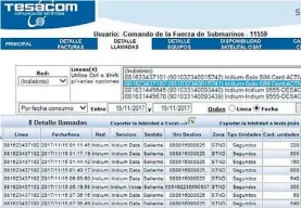  ??  ?? El listado. Las 8 llamadas realizadas la madrugada del 15 de noviembre.