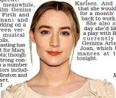  ??  ?? Mary, Queen of Scots: Saoirse Ronan