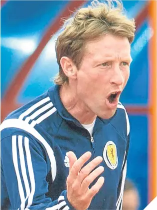  ??  ?? Scot Gemmill has stepped up to coach Scotland’s Under-21s.