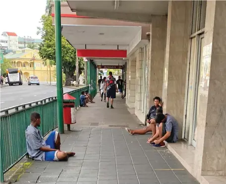  ?? Leon Lord ?? Boys on the streets of Suva City sniffing glue and committing crimes is a sad reality and indicative of bigger social, economic and political dilemmas. Photo: