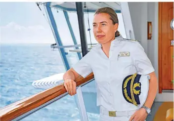  ?? FOTO: AIDA/AIDA CRUISES/OBS ?? Nicole Langosch übernimmt als erste Deutsche das Kommando über ein Kreuzfahrt­schiff.