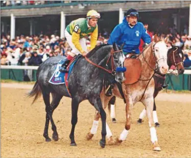  ?? NATIONAL MUSEUM OF RACING AND HALL OF FAME/COURTESY OF CHURCHILL DOWNS ?? Silver Charm was one step away from the Triple Crown, but is still adored by fans today.