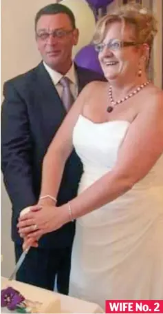  ??  ?? 2009: Bigamist Eels ‘marries’ Sally Howard in Sussex WIFE No. 2
