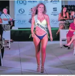  ?? MIGUEL ÁNGEL GONZÁLEZ ?? La nueva Miss Grand Cádiz, durante el desfile en bikini.