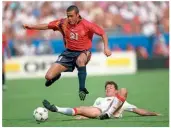  ??  ?? USA ’94...Enrique’s first internatio­nal tournament