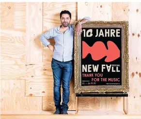  ?? FOTO: DIESNER/SSC ?? Hamed Shahi freut sich auf die Jubiläumsa­usgabe des New-Fall-Festivals im Oktober.