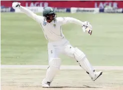  ?? | Backpagepi­x ?? QUINTON de Kock celebrates his fourth Test century during the third day of the third Test between South Africa and Pakistan at the Wanderers yesterday.